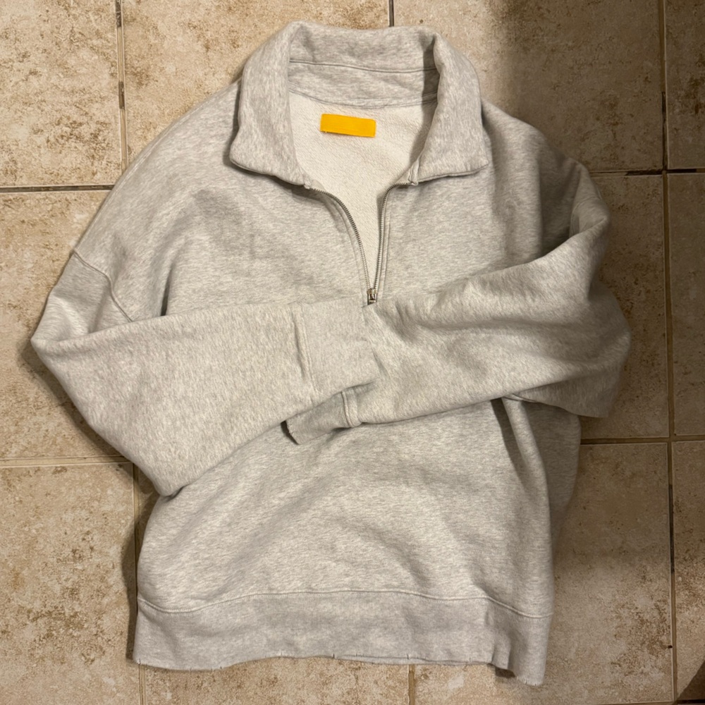 Yellow label co Gray Quarter-Zip Men's Sweater